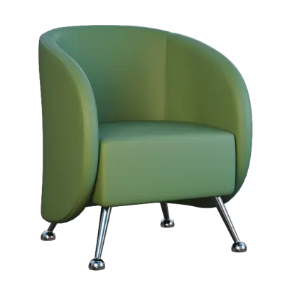 PANTHEON - 1, křeslo, ekokůže zelená